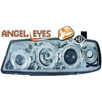 LHD Projektor Scheinwerfer Paar Angel Eyes Klar Chrom H1 FüR Vauxhall Calibra