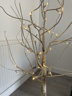 Faux Brown Birch Tree With LED Lights And twig Decoration Indoor Lights