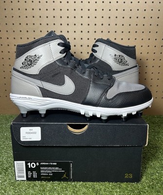 Size 10.5 - Nike Air Jordan 1 Mid Retro TD Shadow OG Football Cleats AR5604-002