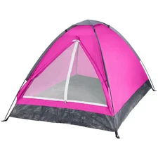 Wakeman Outdoors Camping Tent 2 Person Dome Fiberglass Polyester Outdoor Pink