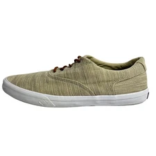 Sperry Top-Sider Mens Tan Beige Canvas Lace Up Sneakers Size 11.5