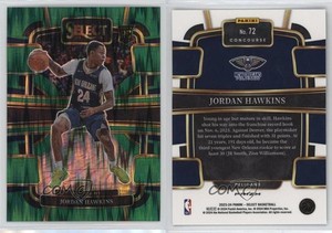 2023-24 Panini Select Concourse Green Shock Prizm Jordan Hawkins #72 Rookie RC