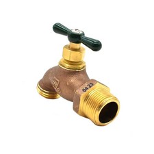 Thrifco 6415100 3/4 Inch MIP x 3/4 Inch GHT SSS Brass Hose Bibb