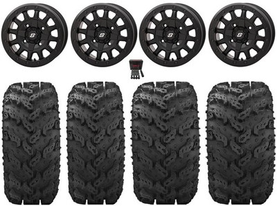 Sedona Adapt Bdlk 14''Wheels Bk +30mm 27''Reptile Tires Can-Am Commander Maverick