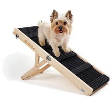 Hunderampe, Teleskop, Holz, Faltrampe, Anti-Rutsch, Tragbar, Hunde bis 20kg, ...