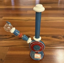 8” Glass Bong 10mm Oil Rig Wax Smoking Hookah Water Pipe Tobacco Bubbler 7006