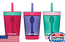 Contigo Kids Spill Proof Tumbler w/Straw  Soft Grip Bottom Pad - BPA Free, Dura