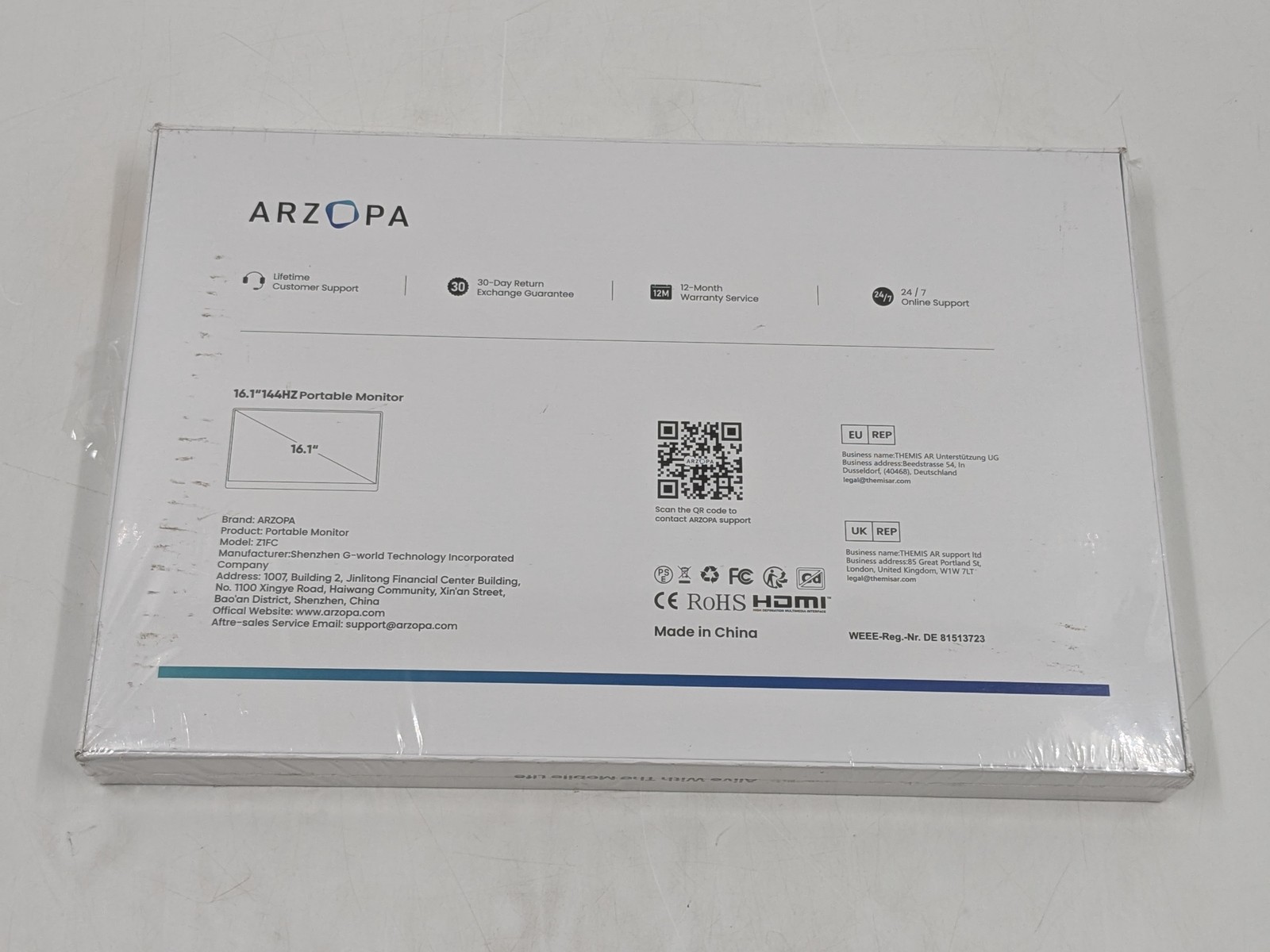 Arzopa 16.1" 1920 x 1080 144Hz 13ms IPS LCD Monitor (Z1FC144HZ) 5