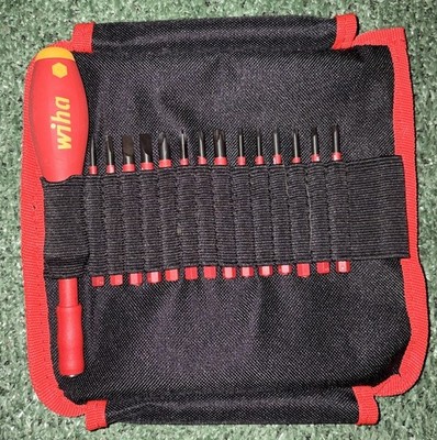 Wiha 28390 Insulated SlimLine Interchangeable Set Includes Handle with Pouch
