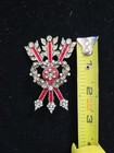 New Heidi Daus Straight To The Heart Red Clear Swarovski Crystal Pin Brooch Arro — photo 7