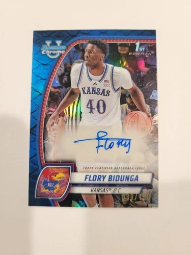 2024/25 BOWMAN CHROME UNIV BLUR REFRACTOR AUTO FLORY BIDUNGA 24