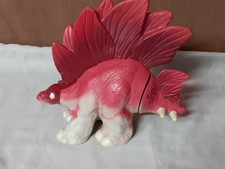 Jurassic Park Junior Red Stegosaurus Rare Find Movable Tail, Head And Legs