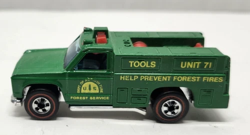 Vintage Hot Wheels Redline Forest Service Rescue Ranger Truck Hong Kong 1974
