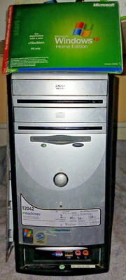 Non-working eMachines T2042 Parts Repair No Cord No HD + Unopened Windows XP CD