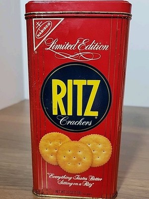 Vintage 1986 Ritz Crackers Limited Edition Rectagular Tin