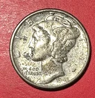 1943 US Mercury SILVER Dime "Philadelphia" Mint! XF! SHARP! WW2! Old US Coin!