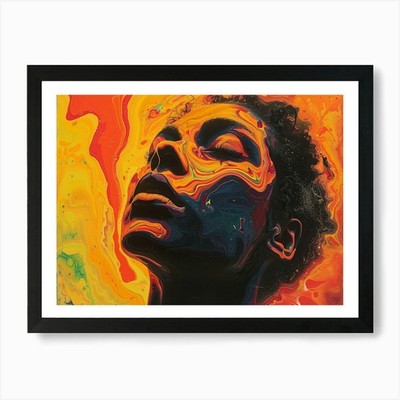 Frauengesicht 6 Kunstdruck gerahmt Wandbild Poster Leinwanddruck Bild