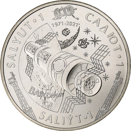[1306409] Kazakhstan, 100 Tenge, Salyut1, 2021, Kazakhstan Mint