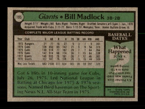 1979 TOPPS BASEBALL  181 TO 360 / SEE DROP DOWN MENU FOR CARD YOU WILL RECEIVE. - Picture 42 of 370
