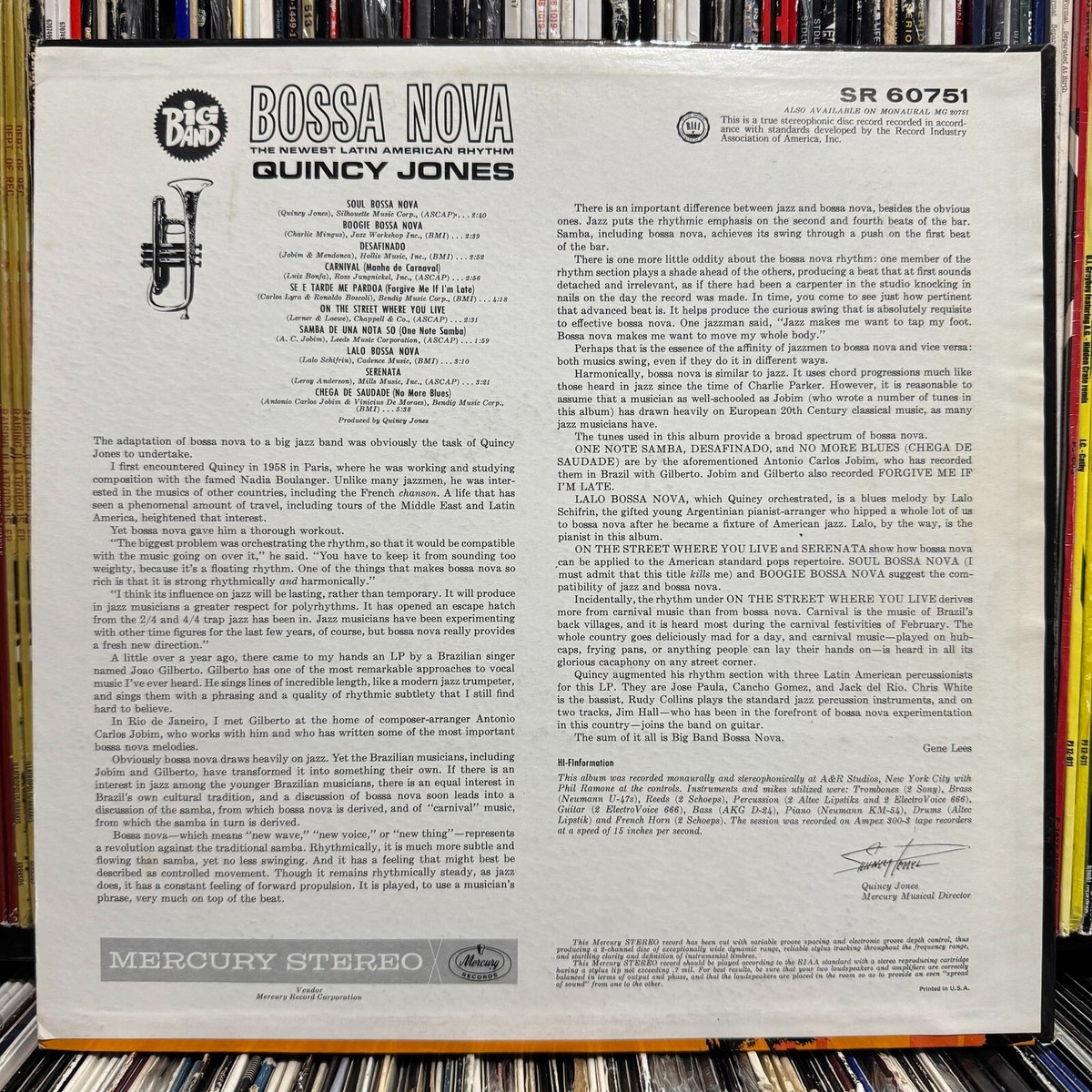 QUINCY JONES - BIG BAND BOSSA NOVA (VINYL LP) 1962!! RARE