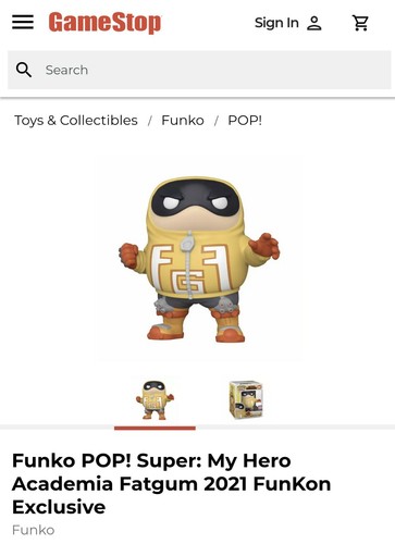 My Hero Academia FATGUM SuperSized Pop 