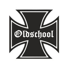 Iron Cross Old School Stickers 15cm x 15cm Motorhome Bike and Car Style