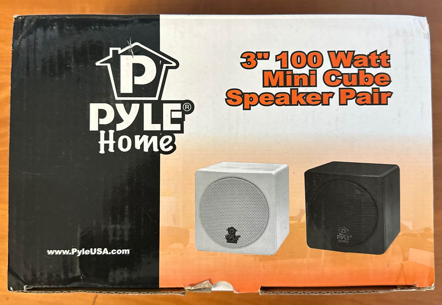 Pyle 3" 100W Mini Cube Satellite Speakers for home entertainment set up