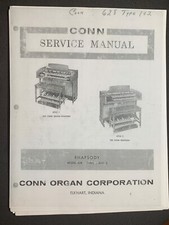 Conn 628 Type 1 2 Rhapsody Organ Service Manual Supplement Photocopy