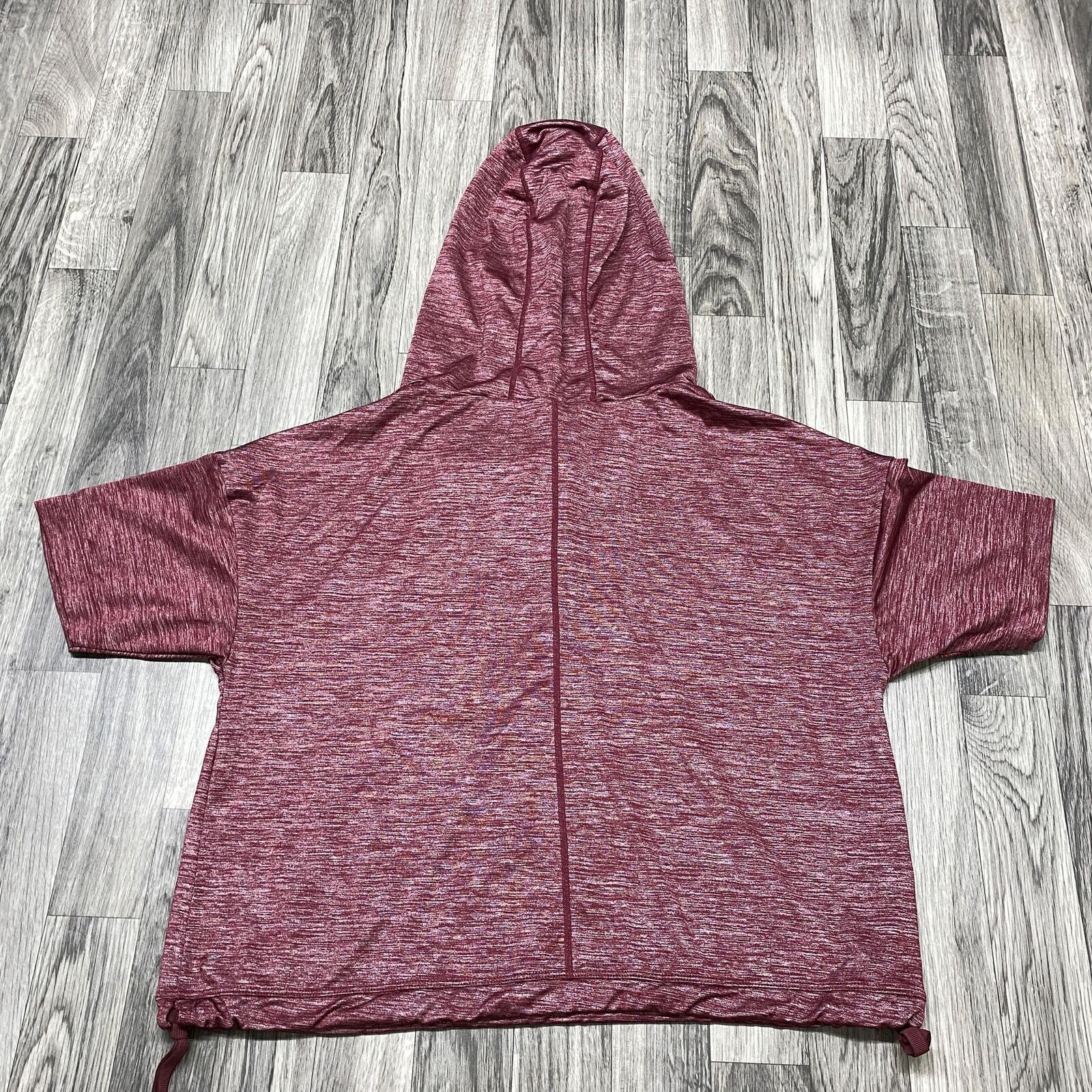 FABLETICS Drawstring Tie Short Sleeve Maroon Stre… - image 6