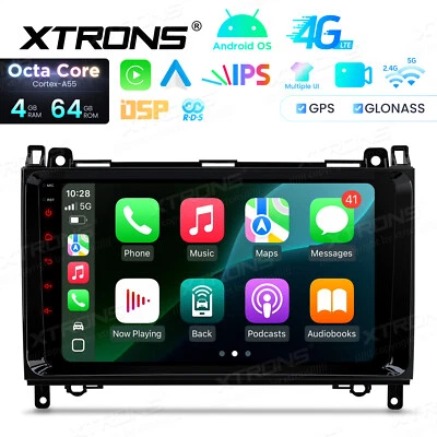 9“ Autoradio Android 14 4G+64GB GPS Navi DSP für Mercedes W639 Vito Viano W245