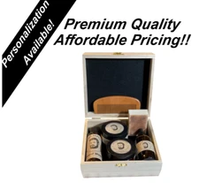 4 oz Beard Oil, 4oz Balm, 4oz Beard Wash, 4oz Wax, Soap, Wood Comb in a Wood Box