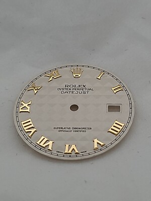 Original Rolex Datejust 36mm Dial White Motif With Gold Roman Numerals Rare!!!!