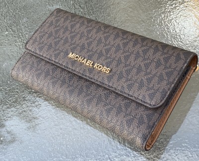 brown mk wallet