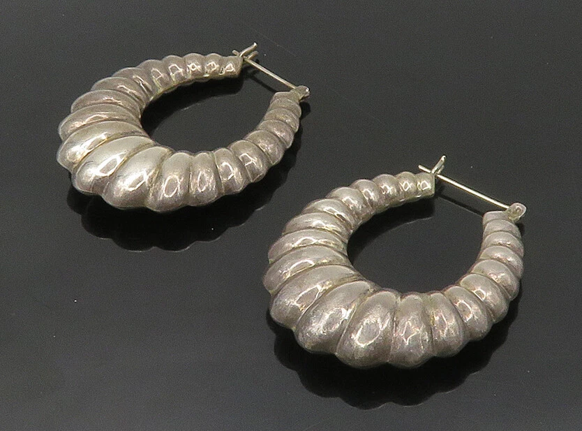 Vintage sale silver hoops