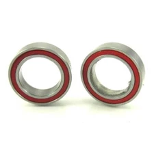 TRB RC 10x15x4mm Precision Ceramic Ball Bearings Red Rubber Seals (2)