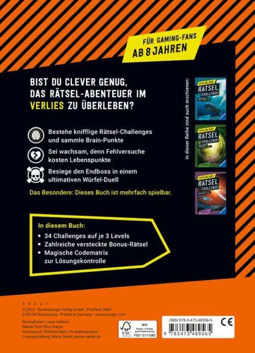 Thumbnail - Ravensburger Stay Alive Rätsel-challenge - Überlebe Verlies -