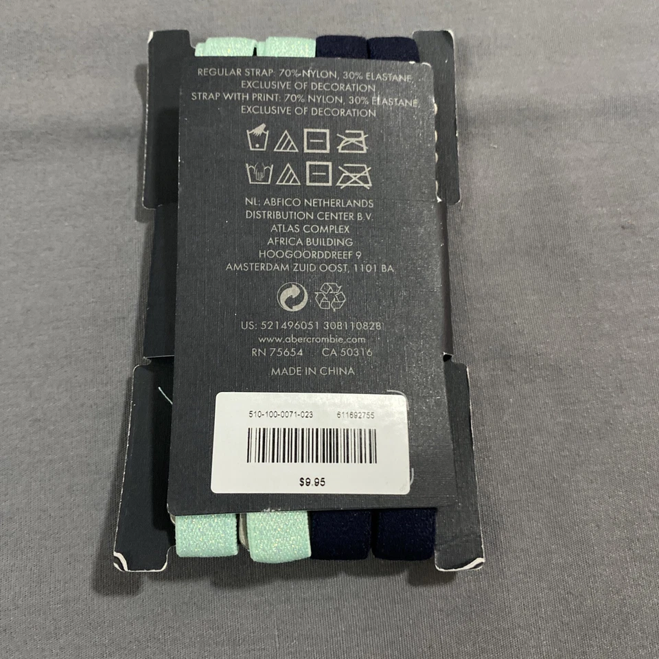 New Gilly Hicks Adjustable Bra Straps 2 Pack For Strapless Navy Mint Shimmer - Image 3 of 4