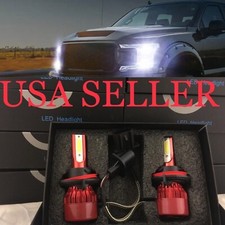 H13 White Led Headlight Light Bulbs Replacement 9008 Fit Jeep Wrangler 2007-2025
