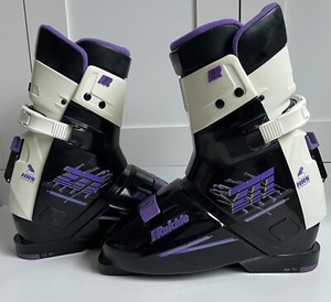 Bottes De Ski Raichle Unisexes Noires/rose Taille 9 US - Système D'ajustage Du Talon, Pour Ski Alpin
