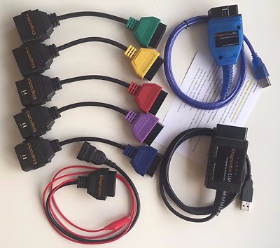 DIAGNOSTIC CABLE ALFA FIAT ELM, KKL OBD2, 3-PIN, 5 ADAPTERS MULTIECUSCAN