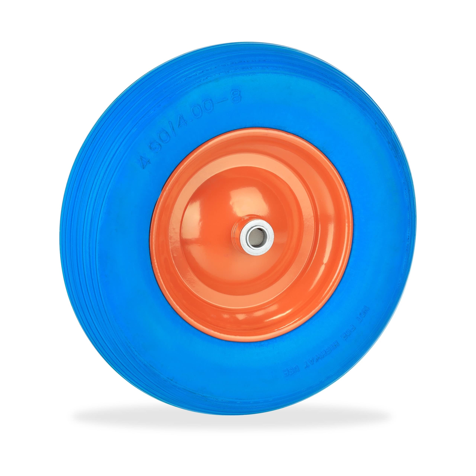 Relaxdays Ruote Carriola 4.80 4.00-8, Gomma Piena con Cerchione in Acciaio, Anti