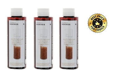 Korres Shampoo Rice Proteins Linden for Thin Fine Hair 250mlx3 New-Fast Shipping