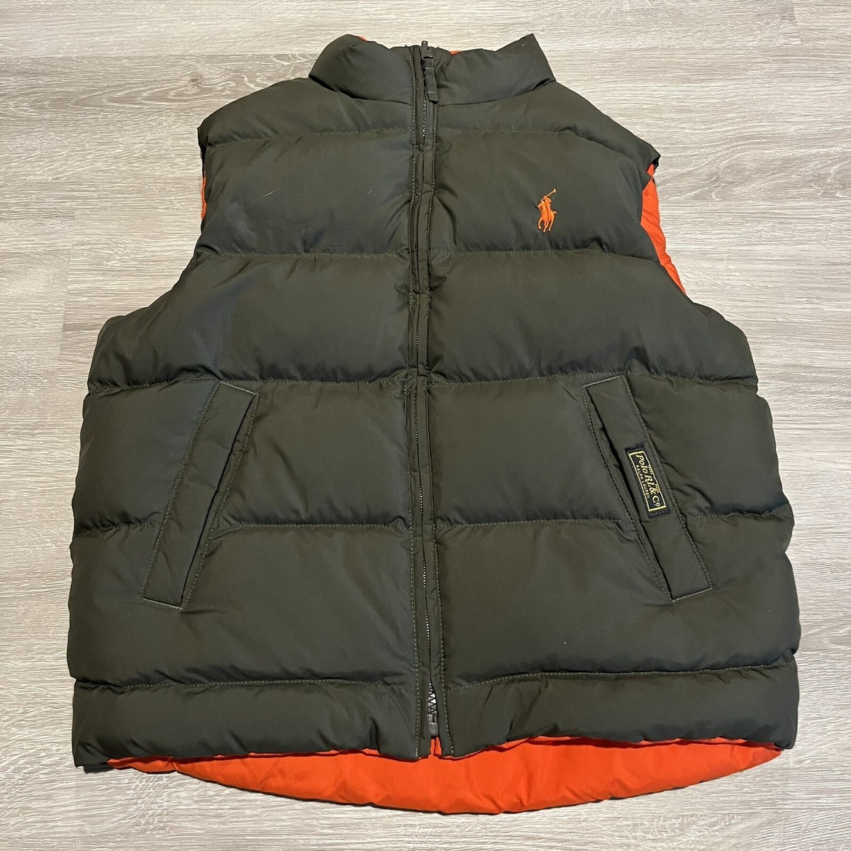 Polo Ralph Lauren Kids Green Reversible Full Zip Down Puffer