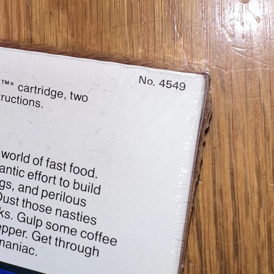 New 1983 Intellivision Burgertime Factory Sealed Video Game No. 4549 - Image 2 of 4