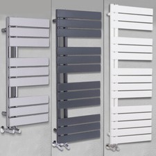 Modern Designer Flat Panel Heated Towel Rail Bathroom Radiator Anthracite Chrome