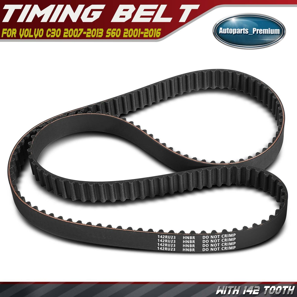 1x Engine Timing Belt for Volvo C30 2007-2013 S60 2001-2016 GAS