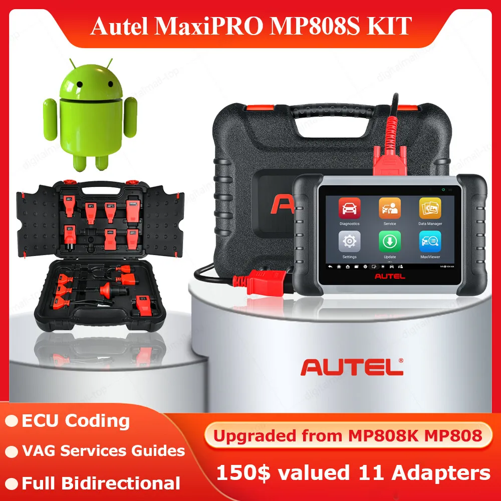 Autel MaxiPRO MP808S KIT [11PCS Adapters & 2 Year free update