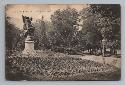 Aix les Bains Un Coin du Parc France Postcard
