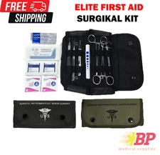 Elite First Aid Surgical Kit With Military Molle Compatible Pouch + REFILL