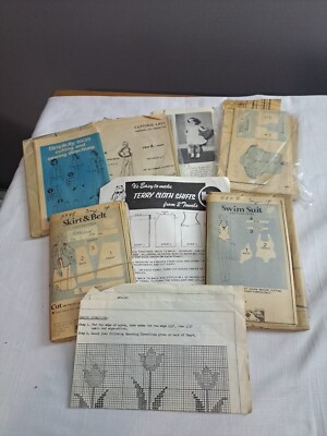 Vintage Lot Of Random Clothes Making Patterns